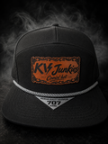 Leather patch hat
